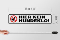 Holzschild Verbot 46x10cm hier kein Hundeklo! Dekoration