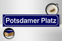 Holzschild Straßenschild 46x10cm Potsdamer Platz Berlin Dekoration