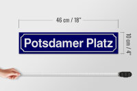 Holzschild Straßenschild 46x10cm Potsdamer Platz Berlin Dekoration