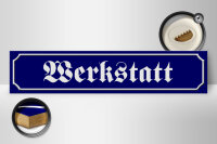 Holzschild Straßenschild 46x10cm Werkstatt Handwerker Dekoration