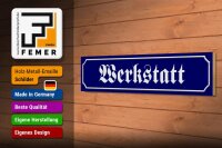 Holzschild Straßenschild 46x10cm Werkstatt Handwerker Dekoration