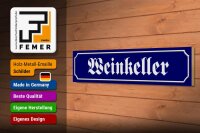 Holzschild Straßenschild 46x10cm Weinkeller Wein Bar Küche
