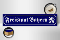 Holzschild Straßenschild 46x10cm Freistaat Bayern Wappen Dekoration