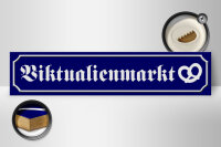 Holzschild Straßenschild 46x10cm Viktualienmarkt Brezel Dekoration