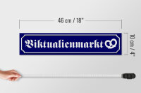 Holzschild Straßenschild 46x10cm Viktualienmarkt Brezel Dekoration