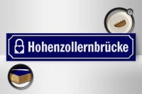 Holzschild Straßenschild 46x10cm Hohenzollernbrücke Köln Dekoration