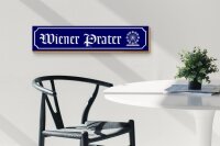 Holzschild Straßenschild 46x10cm Wiener Prater Österreich Riesenrad