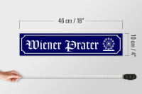 Holzschild Straßenschild 46x10cm Wiener Prater Österreich Riesenrad