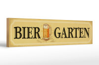 Holzschild Straßenschild 46x10cm Biergarten Bier...