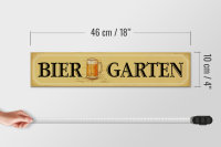 Holzschild Straßenschild 46x10cm Biergarten Bier Kneipe Dekoration