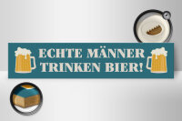 Holzschild Spruch 46x10cm echte Männer trinken Bier Dekoration