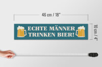 Holzschild Spruch 46x10cm echte Männer trinken Bier Dekoration