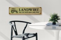 Holzschild Traktor 46x10cm Landwirt nur ein Held aufs Feld