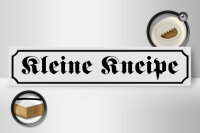 Holzschild Straßenschild 46x10cm kleine Kneipe Bar Bier Dekoration