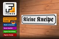 Holzschild Straßenschild 46x10cm kleine Kneipe Bar Bier Dekoration