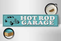 Holzschild Straßenschild 46x10cm Hot rod Garage Auto Dekoration