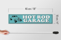 Holzschild Straßenschild 46x10cm Hot rod Garage Auto Dekoration