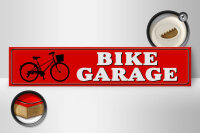 Holzschild Straßenschild 46x10cm Bike Garage Fahrrad Dekoration