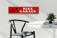 Holzschild Straßenschild 46x10cm Bike Garage Fahrrad Dekoration