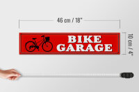 Holzschild Straßenschild 46x10cm Bike Garage Fahrrad Dekoration