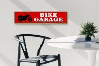 Holzschild Straßenschild 46x10cm Bike Garage Motorrad Dekoration
