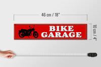 Holzschild Straßenschild 46x10cm Bike Garage Motorrad Dekoration