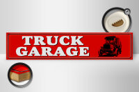 Holzschild Straßenschild 46x10cm Truck Garage LKW Dekoration