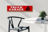 Holzschild Straßenschild 46x10cm Truck Garage LKW Dekoration
