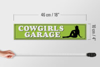 Holzschild Straßenschild 46x10cm Pinup Cowgirls Garage Dekoration
