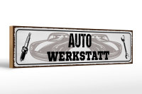 Holzschild Spruch 46x10cm Auto Werkstatt Werkzeug Dekoration