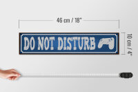 Holzschild Spruch 46x10cm do not disturb nicht stören Dekoration