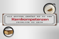 Holzschild Spruch 46x10cm als Mutter gehört es zu den Dekoration
