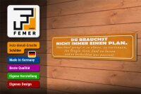 Holzschild Spruch 46x10cm du brauchst nicht immer Plan Dekoration