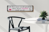 Holzschild Spruch 46x10cm aber mein Hund liebt mich Herz Dekoration