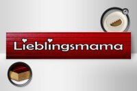 Holzschild Spruch 46x10cm Lieblingsmama Mama Herz Familie Dekoration