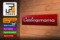 Holzschild Spruch 46x10cm Lieblingsmama Mama Herz Familie Dekoration