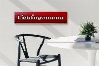 Holzschild Spruch 46x10cm Lieblingsmama Mama Herz Familie Dekoration
