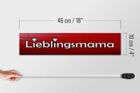 Holzschild Spruch 46x10cm Lieblingsmama Mama Herz Familie Dekoration