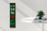 Holzschild Spruch 10x46cm ein Hund ist Herz auf 4 Beinen Dekoration