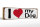 Holzschild Spruch 46x10cm i love my dog Herz Hund Geschenk Dekoration