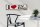 Holzschild Spruch 46x10cm i love my dog Herz Hund Geschenk Dekoration