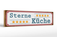 Holzschild Spruch 46x10cm 5 Sterne Küche Geschenk Dekoration