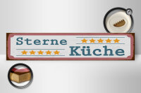 Holzschild Spruch 46x10cm 5 Sterne Küche Geschenk Dekoration