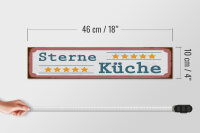 Holzschild Spruch 46x10cm 5 Sterne Küche Geschenk Dekoration