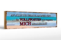 Holzschild Spruch 46x10cm an alle die gerade am Meer sind Dekoration