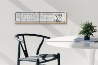 Holzschild Spruch 46x10cm unsere Katze noch Maus gefangen Dekoration