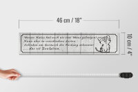 Holzschild Spruch 46x10cm unsere Katze noch Maus gefangen Dekoration
