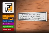 Holzschild Spruch 46x10cm sehe ich Leute in meinem Alter Dekoration