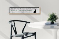 Holzschild Spruch 46x10cm wo Katze niederlässt wird Glück Dekoration