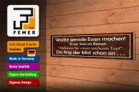 Holzschild Spruch 46x10cm Rezept nehmen Sie sauberen Topf Dekoration